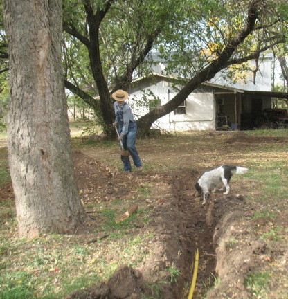 Filling ditch